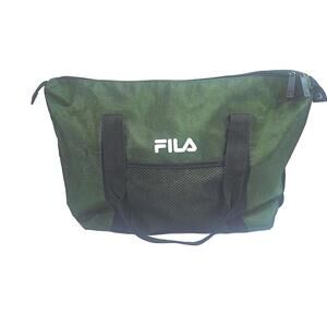 FILA‎ Green TRAVEL GYM SHOULDER TOTE BAG ZIP 19x13x6